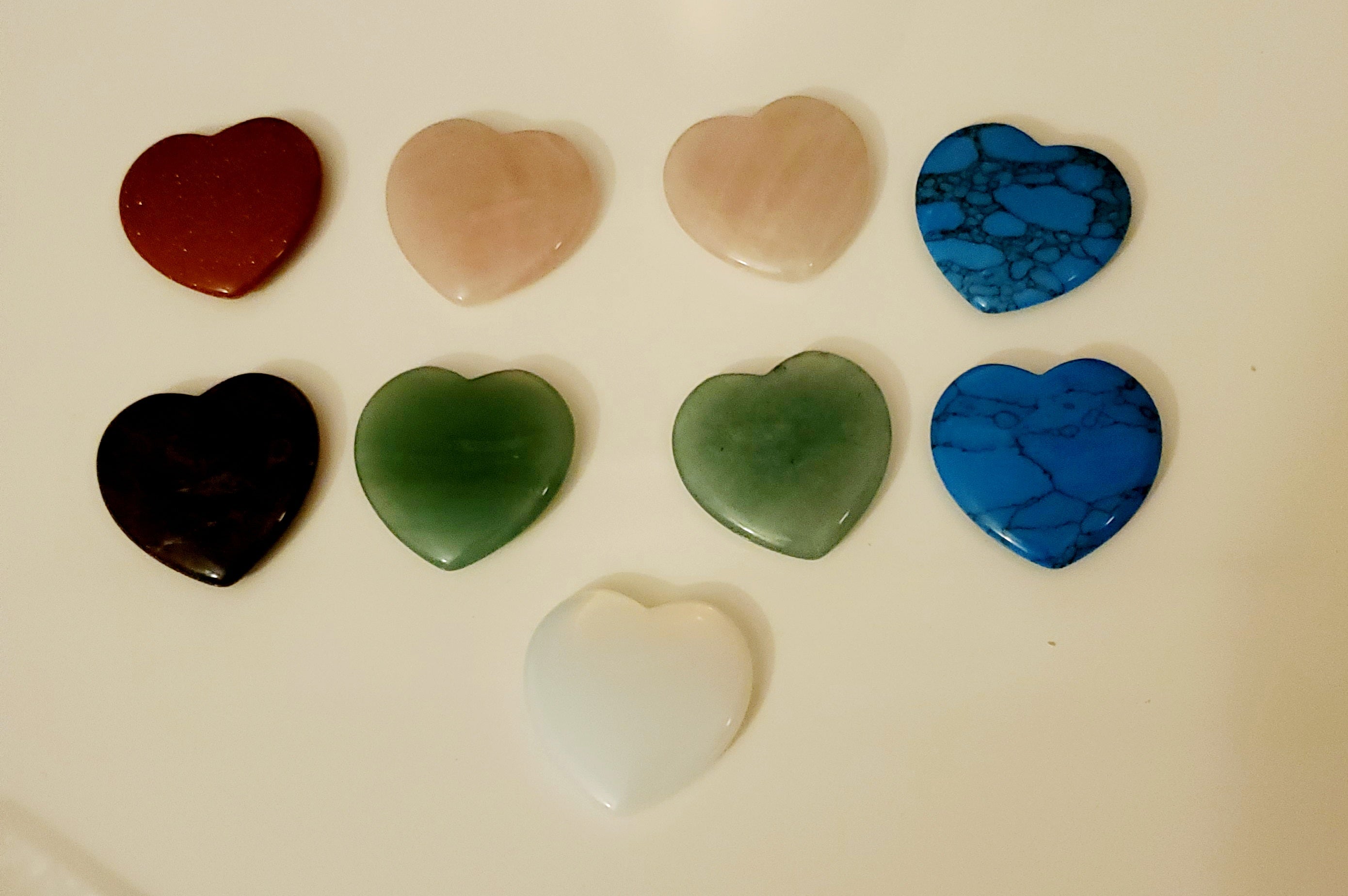 Heart shaped assorted stones